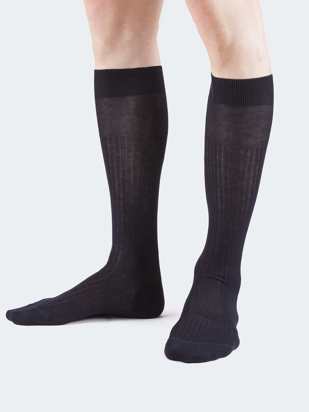 Calze lunghe 100% Filo di Scozia Costa larga - Made in Italy